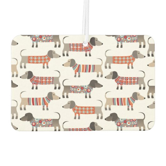 Dackel Wursthund Autolufterfrischer (Rückseite)