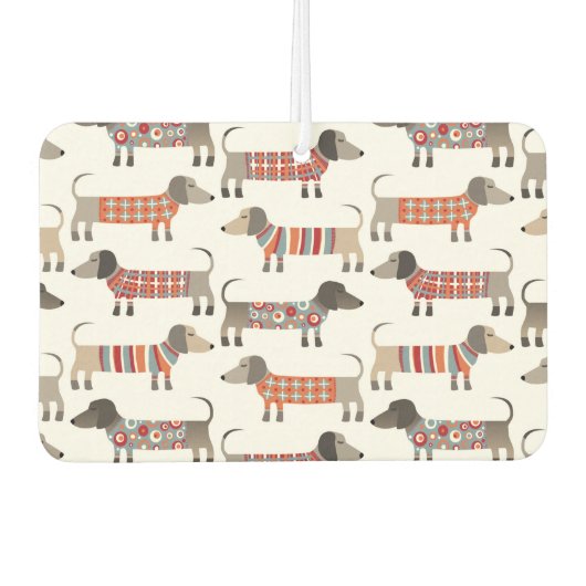 Dackel Wursthund Autolufterfrischer (Vorderseite)