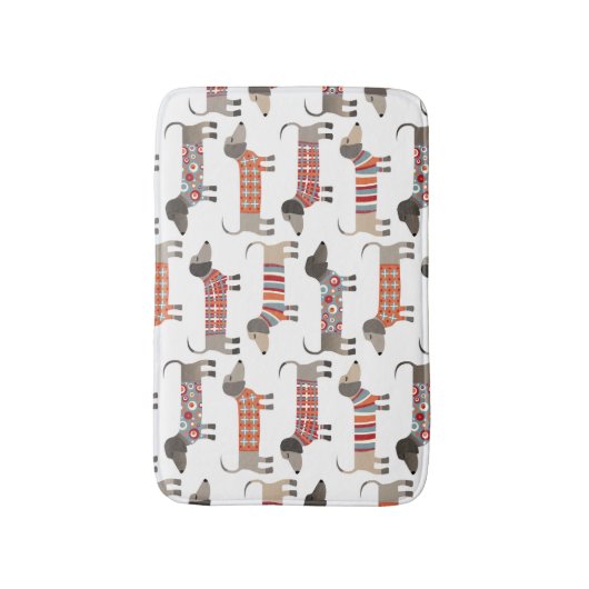 Dackel Wursthund Badematte (Vorderseite Vertikal)