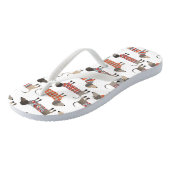 Dackel Wursthund Badesandalen (Schrägansicht)