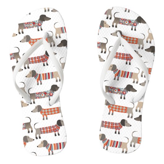 Dackel Wursthund Badesandalen (Fußbett)