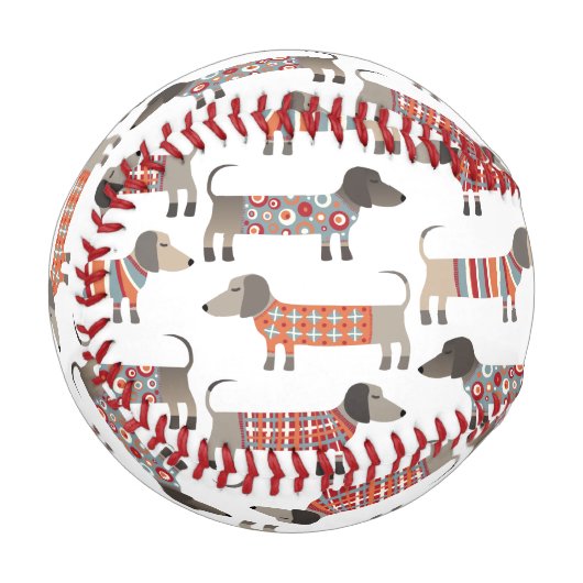 Dackel Wursthund Baseball (Vorderseite Links)
