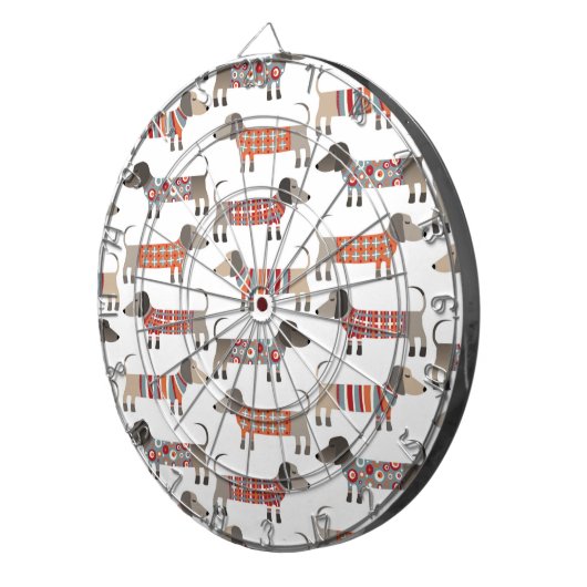 Dackel Wursthund Dartscheibe (Vorderseite rechts)