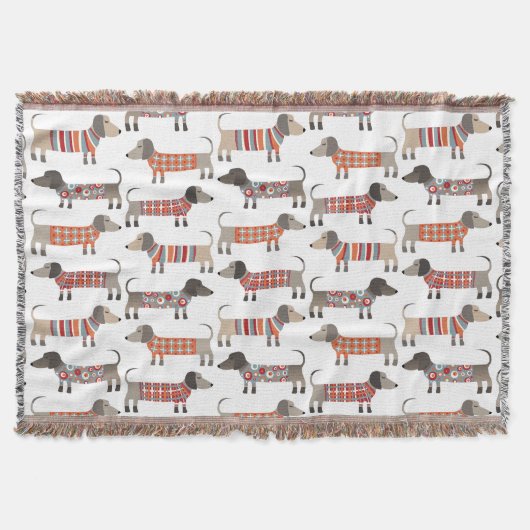 Dackel Wursthund Decke (Vorderseite)