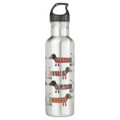 Dackel Wursthund Edelstahlflasche (Vorderseite)