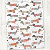 Dackel Wursthund Fleecedecke