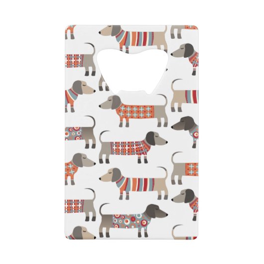 Dackel Wursthund Geldbeutel Flaschenöffner (Vorderseite)