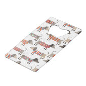 Dackel Wursthund Geldbeutel Flaschenöffner (Rückseite Schrägansicht)