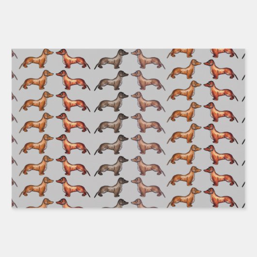 Dackel, Wursthund Geschenkpapier Set (Vorderseite 2)
