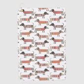 Dackel Wursthund Golfhandtuch (Vorderseite)