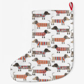 Dackel Wursthund Großer Weihnachtsstrumpf (Rückseite)