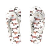 Dackel Wursthund Kinderbadesandalen (Fußbett)