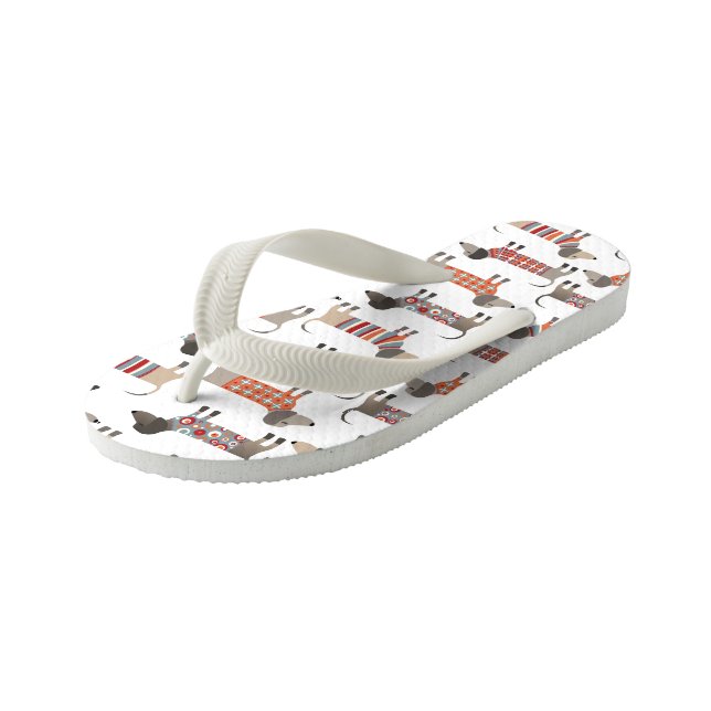 Dackel Wursthund Kinderbadesandalen (Schrägansicht)