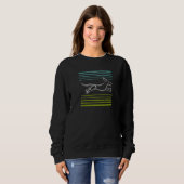 Dackel Wursthund läuft bei Speed Fun & Niedlich Sweatshirt (Vorne ganz)