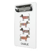 Dackel Wursthund Mini Klemmbrett (Gewinkelt2)