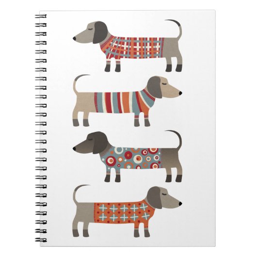 Dackel Wursthund Notizblock (Vorderseite)