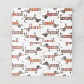 Dackel Wursthund Platzkarte (Außenseite Aufgefaltet)