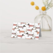 Dackel Wursthund Platzkarte (Rückseite)