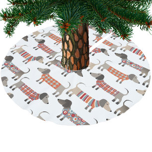 Dackel Wursthund Polyester Weihnachtsbaumdecke