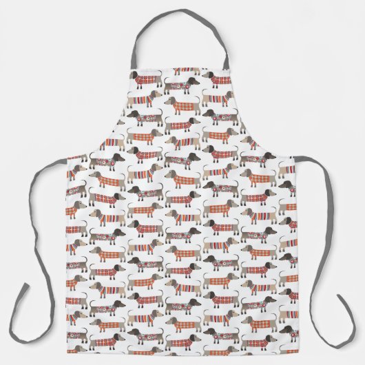 Dackel Wursthund Schürze (Vorderseite)