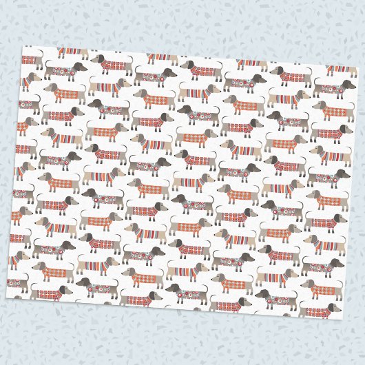 Dackel Wursthund Seidenpapier