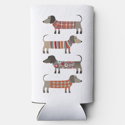 Dackel Wursthund Selters Dosenkühler (Rückseite)