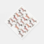 Dackel Wursthund Serviette (Ecke)