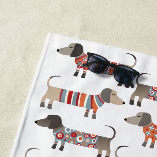 Dackel Wursthund Strandtuch (Beispiel)