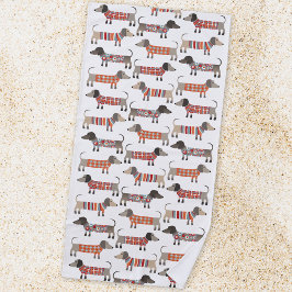 Dackel Wursthund Strandtuch