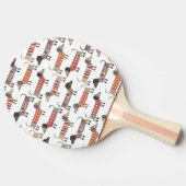 Dackel Wursthund Tischtennis Schläger (Seitenansicht)