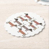 Dackel Wursthund Untersetzer (angewinkelt)