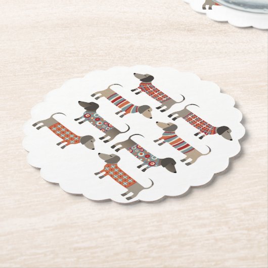 Dackel Wursthund Untersetzer (angewinkelt)