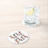 Dackel Wursthund Untersetzer (Vor Ort)