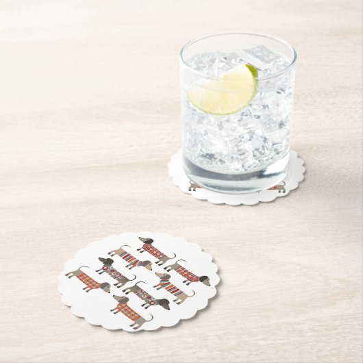 Dackel Wursthund Untersetzer (Vor Ort)