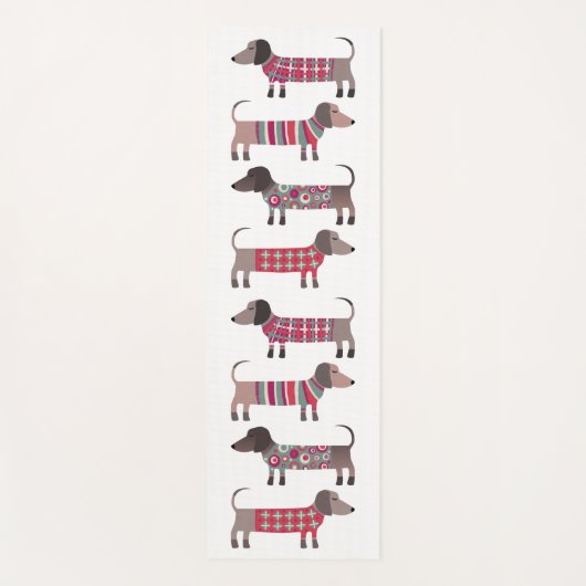 Dackel Wursthund Yogamatte (Vorderseite)