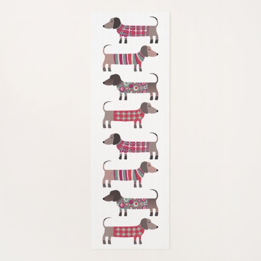 Dackel Wursthund Yogamatte (Rückseite)