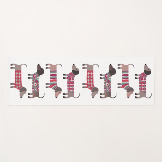 Dackel Wursthund Yogamatte (Vorderseite (Horizontal))