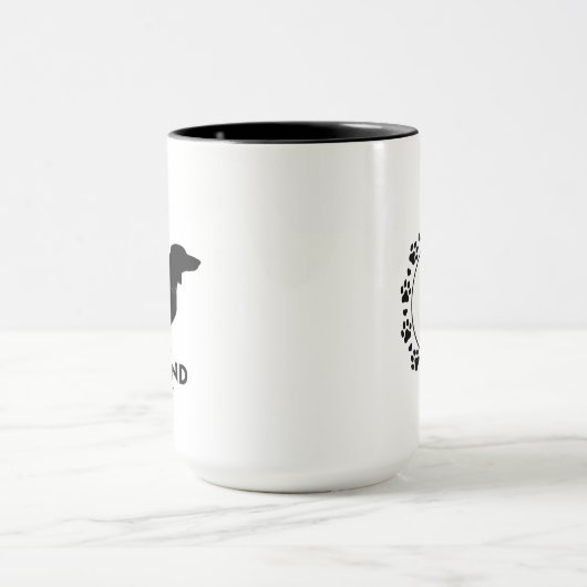 Dackel Yin Yang Kaffee Tasse (Zentrum)