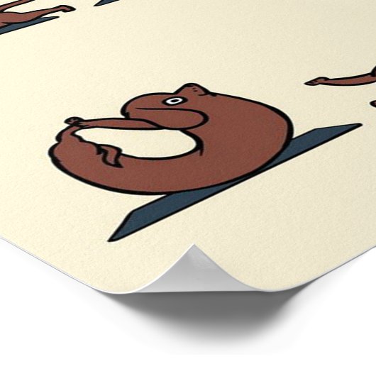 Dackel-Yoga | Ideal für Mamas Poster (Ecke)