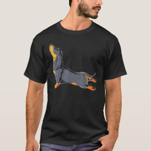 Dackel Yoga Namaste Spirituelle Medizin Chakr T-Shirt