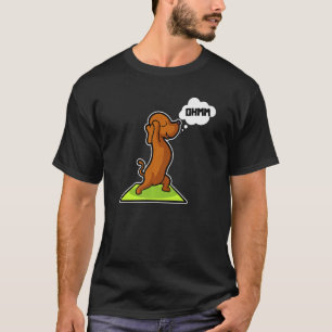 Dackel Yoga Posen Sport Gymnastik Ohmmm Hearta T-Shirt