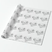 Dackel zieht Schlitten mit Weihnachtsgeschenken Geschenkpapier (Ungerollt)