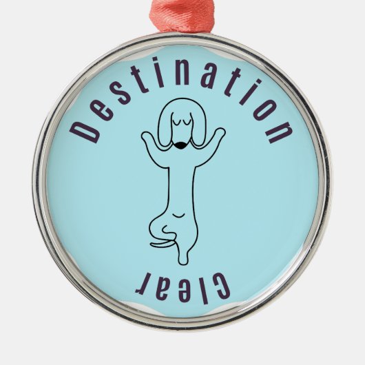 Dackel Ziel löschen Ornament Aus Metall (Vorne)