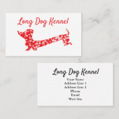 Dackel Züchter-Visitenkarte Visitenkarte (Vorne/Hinten)