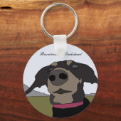 Dackel-zugelassener Schlüsselanhänger (Vorderseite)