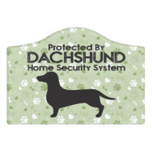 Dackel Zuhause-Sicherheitszeichen