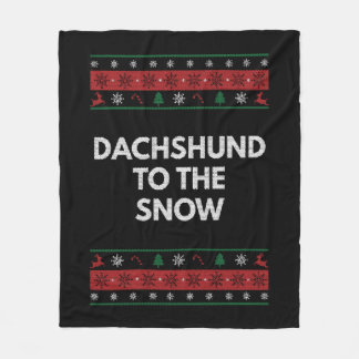 Dackel zum Schnee Weihnachtshund Lover Xmas Hausti Fleecedecke