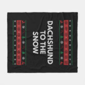 Dackel zum Schnee Weihnachtshund Lover Xmas Hausti Fleecedecke (Vorderseite (Horizontal))