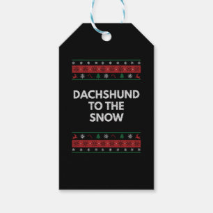 Dackel zum Schnee Weihnachtshund Lover Xmas Hausti Geschenkanhänger