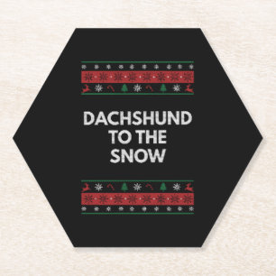 Dackel zum Schnee Weihnachtshund Lover Xmas Hausti Untersetzer